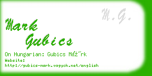 mark gubics business card